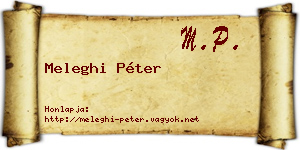 Meleghi Péter névjegykártya